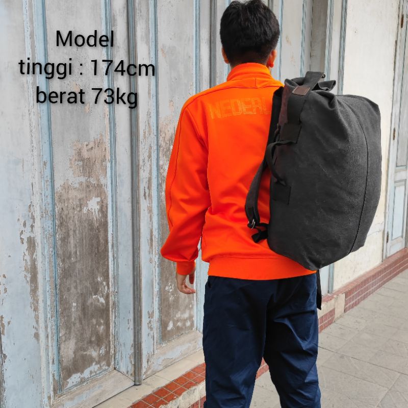 RK001 Tas Punggung Outdoor Large Capacity Men Camping Backpack Canvas