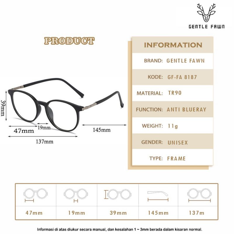 kacamata oval kecil 8187 lensa anti radiasi blueray photocromic bluechromic