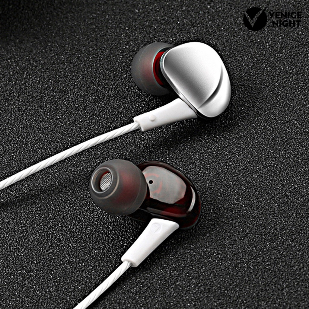 (VNEP) (Berkabel) S10 Earphone High Fidelity 6D Surround Sound Effect Ringan 3.5mm In-ear HD-kompatibel Panggilan Gaming Earphone untuk Bermain Game