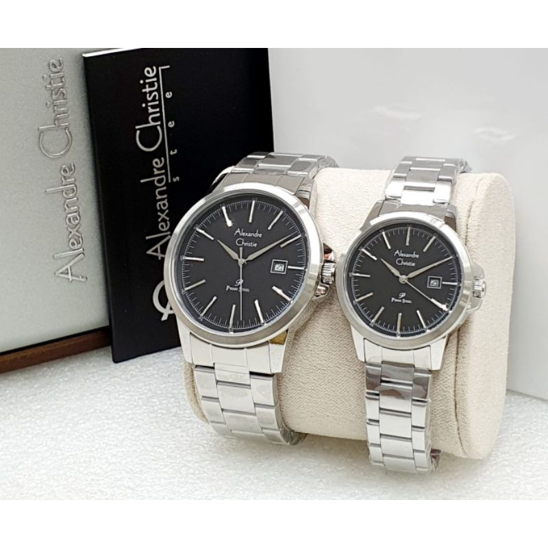 Jam Tangan Cauple Alexandre Cristie 1008 Original Rantai Stainless Stell