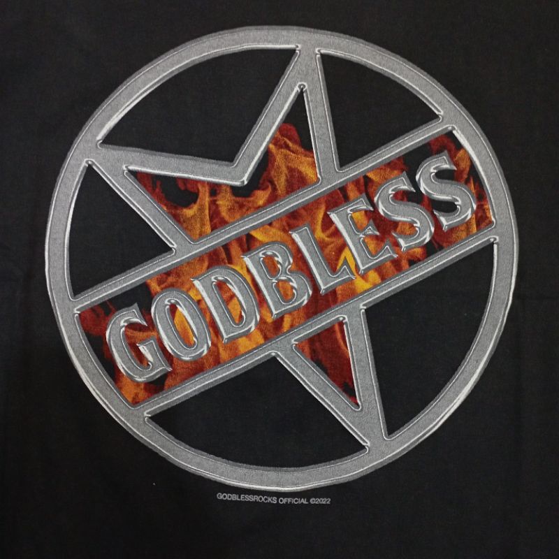 Tshirt GODBLESS - STAR LOGO SILVER FIRE