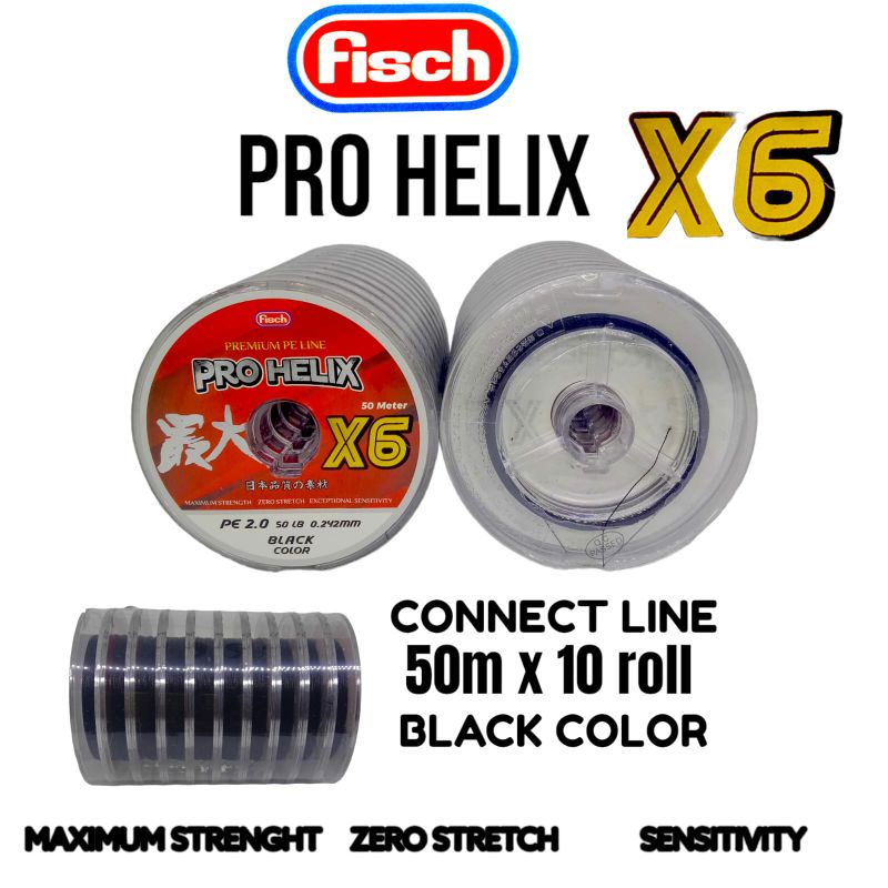 PE Fisch Pro Helix X6 50m Black