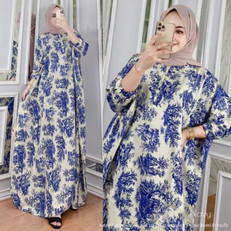 Terbaru Jovita Kaftan Unique Ori Jumbo Busui Resleting Depan Rayon GRADE A Bisa Cod