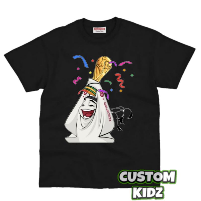 Baju atasan kaos anak piala dunia qatar