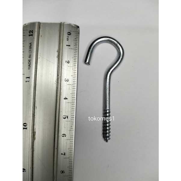 1 PC Kapstok Buka | Baut Gantung Besi | Gantung Burung | Hook Skrup |Material | Skrup Tanda Tanya