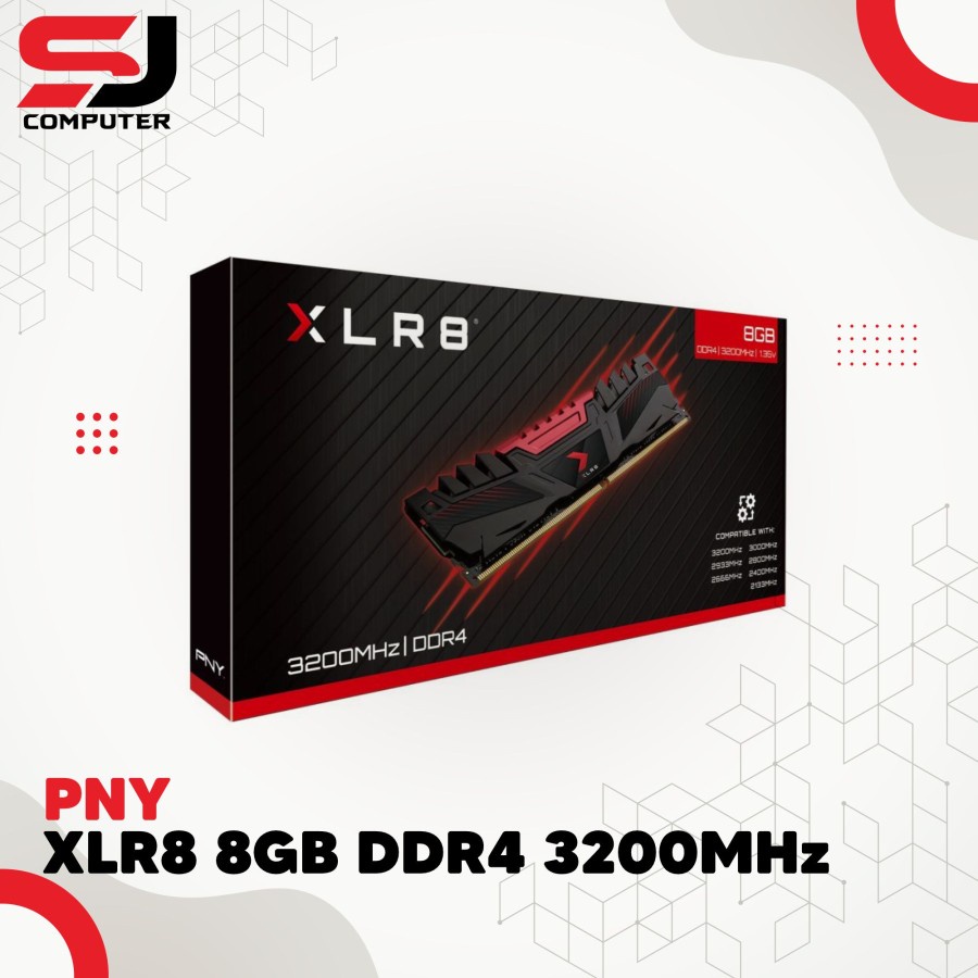 Memory RAM PNY XLR8 8GB DDR4 3200MHz Longdimm- RAM PC Desktop