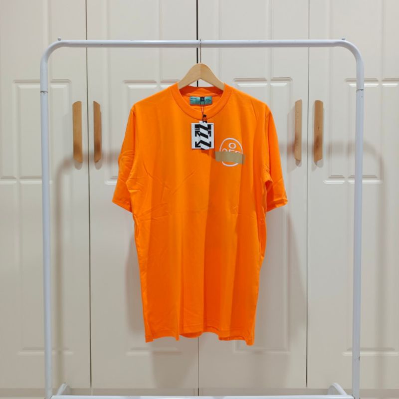 Kaos Baju T Shirt Import Big Logo OffWhite Orange Premium Quality