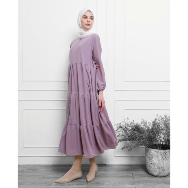 Almira dress cantik big size dress korean style a line body cone