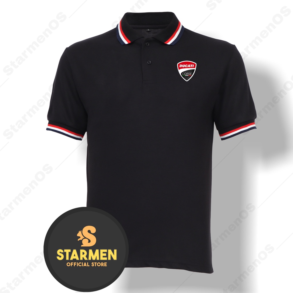 Kaos Polo Shirt Pria Kerah Logo DUCATI