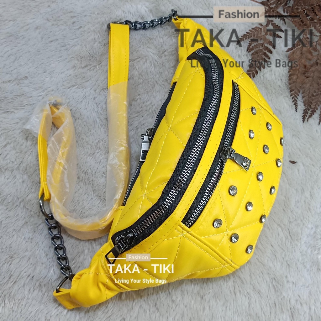 WAISTBAG NUNA DIAMOND FASHION KOREA. TAS 3 RUANG BORDIR PREMIUM BEST K FASHION 2022