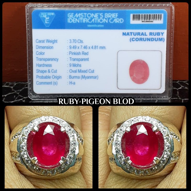 BATU PERMATA  RUBY BURMA [ PIGEON BLOD SUPER ]