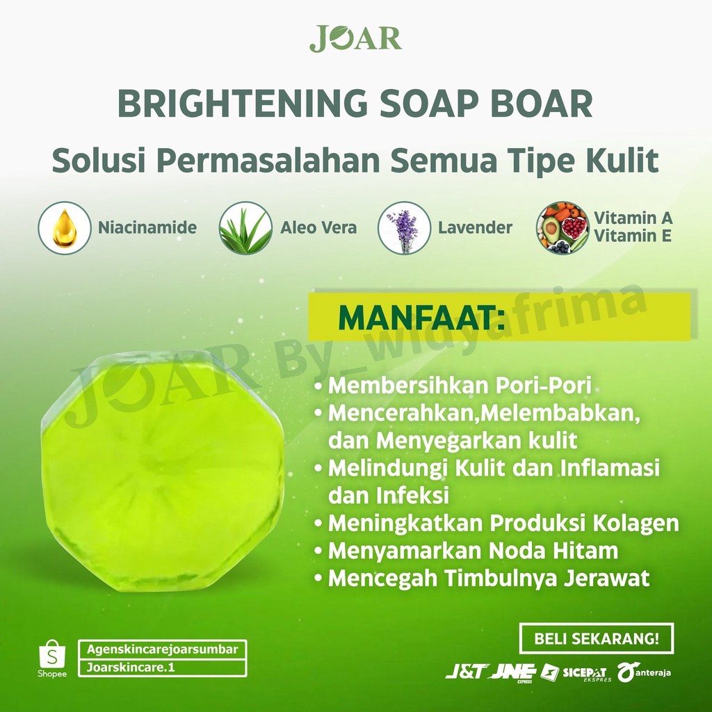 JOAR SKINCARE Paket Brightening Soap Bar/ Paket Pencerah Wajah/ BPOM HALAL MUI (COD)