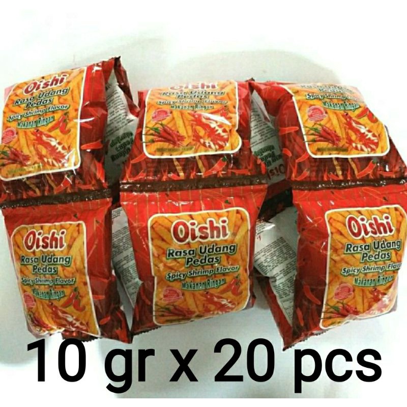 

Oishi Rasa Udang Pedas 10 gr x 20 Pcs Per Pack