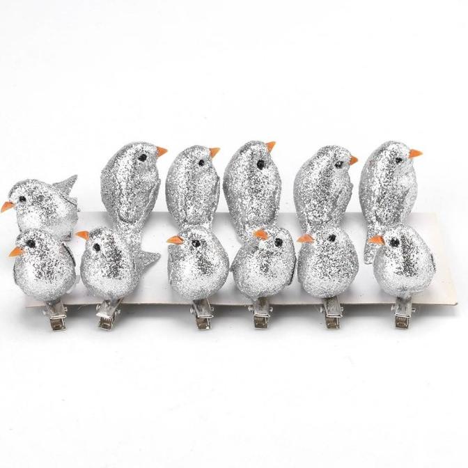 

SALE 12Pcs / Set Burung Glitter Foam untuk Dekorasi Taman / Natal TERMURAH