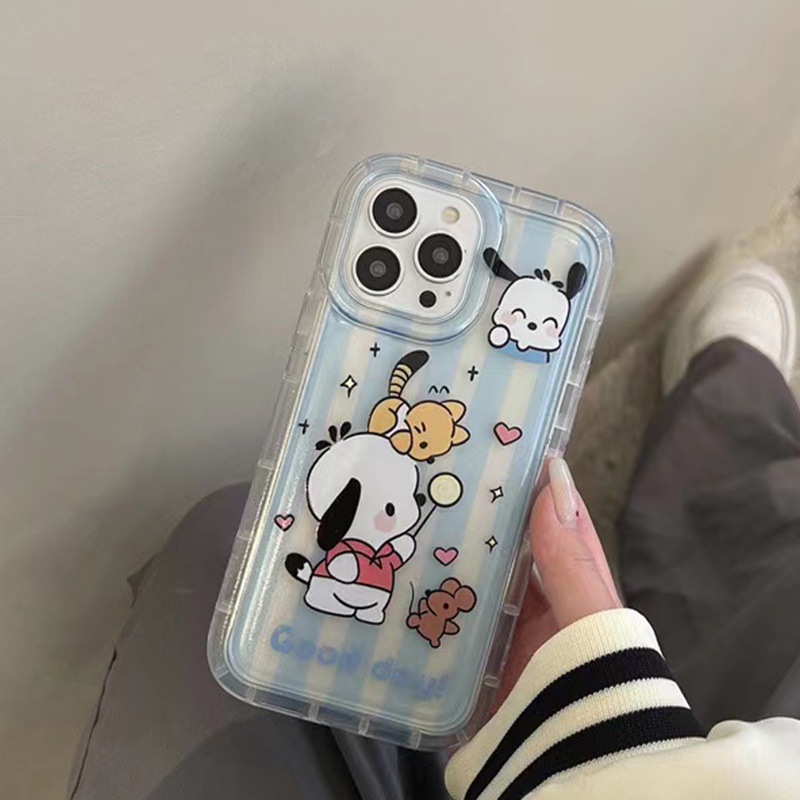 Soft Case Silikon TPU Transparan Motif Anjing Untuk IPhone 14 13 12 11 Pro XS Max X XR 8 7 6 6S 14 Plus