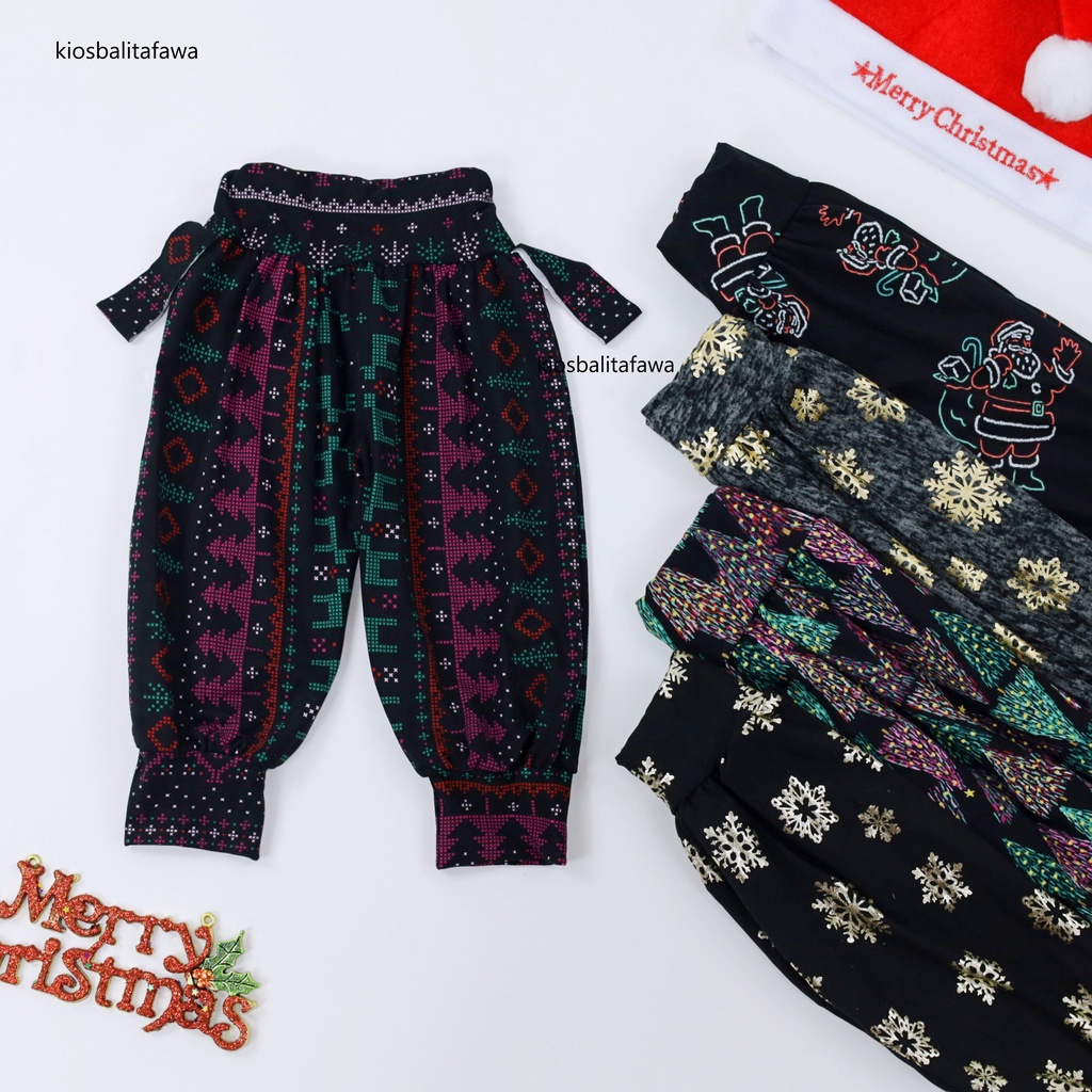 SPESIAL CHRISTMAS Aladin Natal Uk 1-2 Tahun / Celana Panjang Baby Anak Perempuan Adem IMPORT