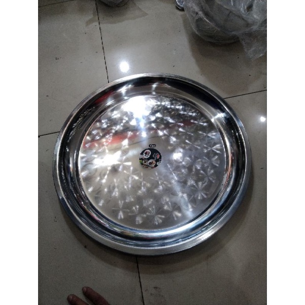 Tampah Stainless | Nampan Bulat Stainless 50 CM