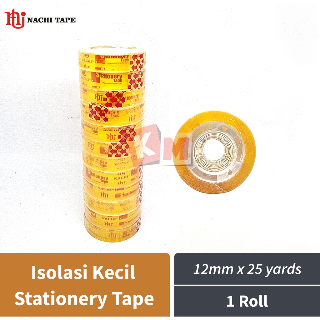 

Isolasi Selotip Nachi 12 mm 1/2 Inch x 25 Yard Stationery Tape Kuning
