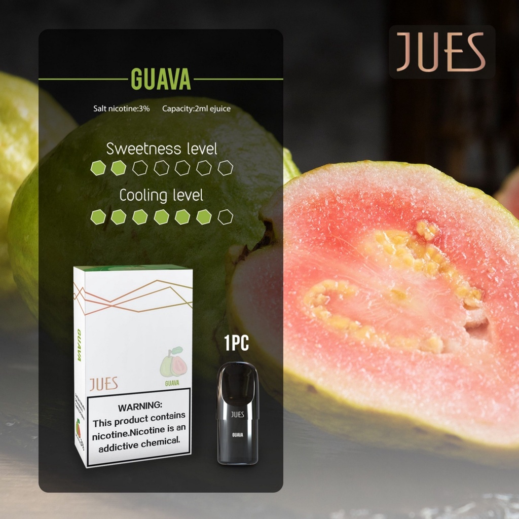 JUES Pods Pro Ceramic - Guava - Compatible with RELX Infinity Essential