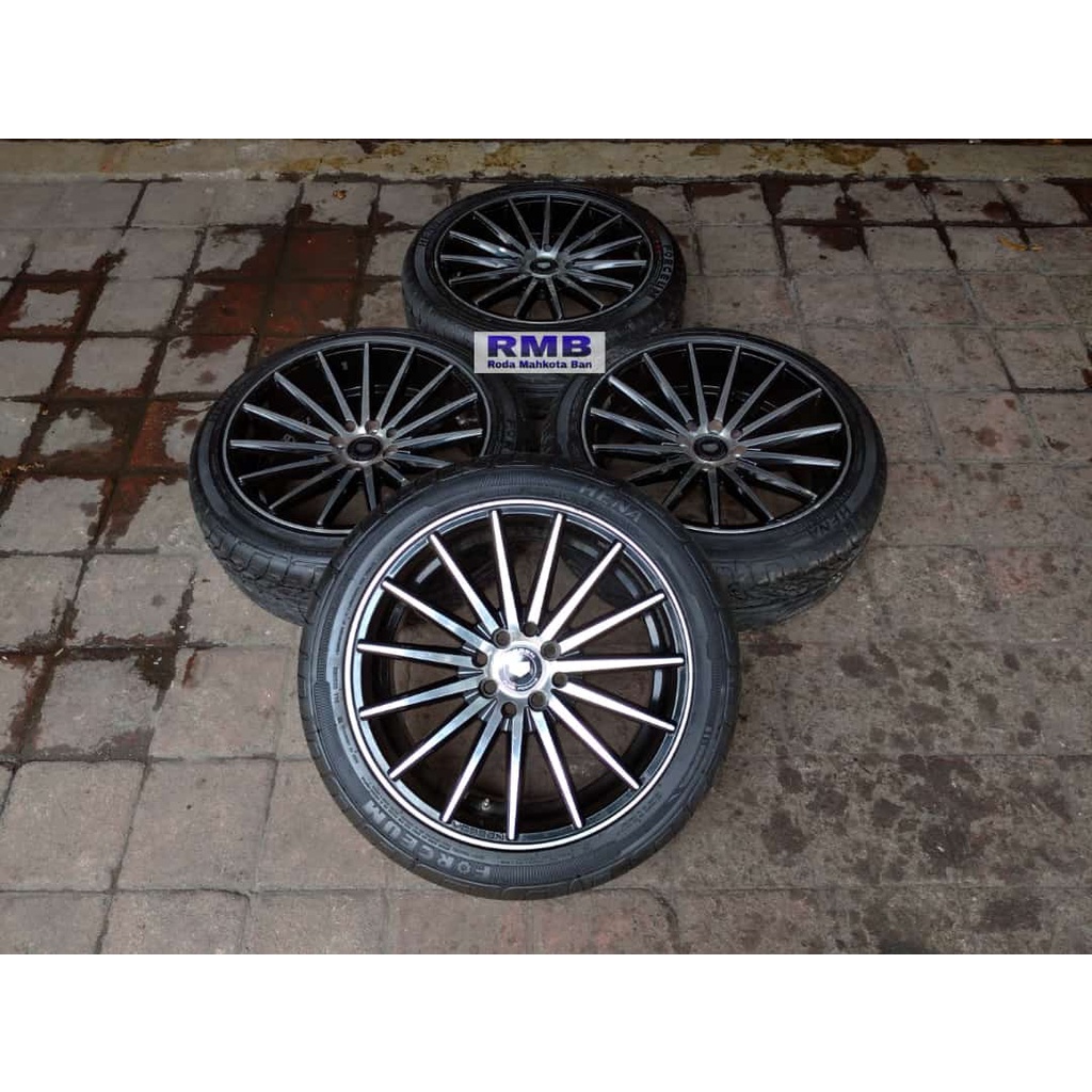 Velg Mobil Bekas Model Vossen Ring 17 + Ban 215 45 R17 Avanza Livina Jazz Yaris Mobilio