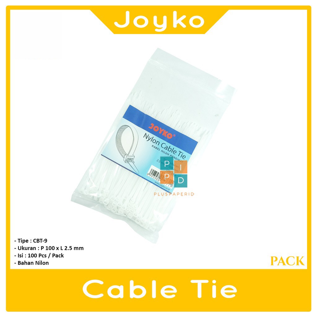 

JOYKO - Cable Ties Nylon CBT 09 Putih - Pack