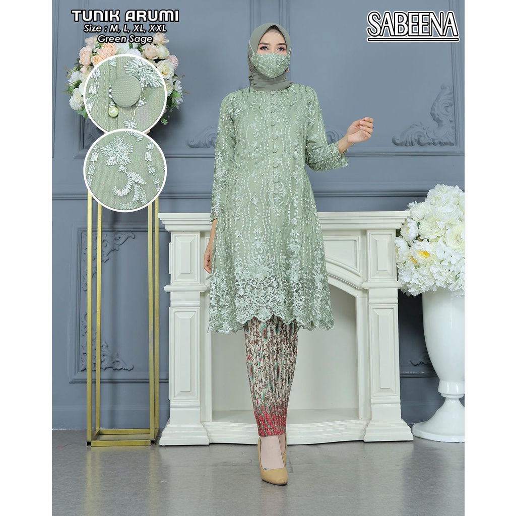 COD Setelan Kebaya Tunik Brukat Busui Kancing Depan Baju Kebaya Modern Kebaya Pesta kancing bungkus