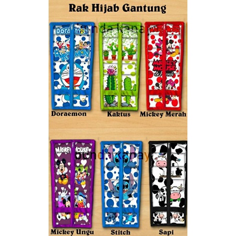 BEST SELLER RAK JILBAB GANTUNG FULL KARAKTER MOTIF KARAKTER