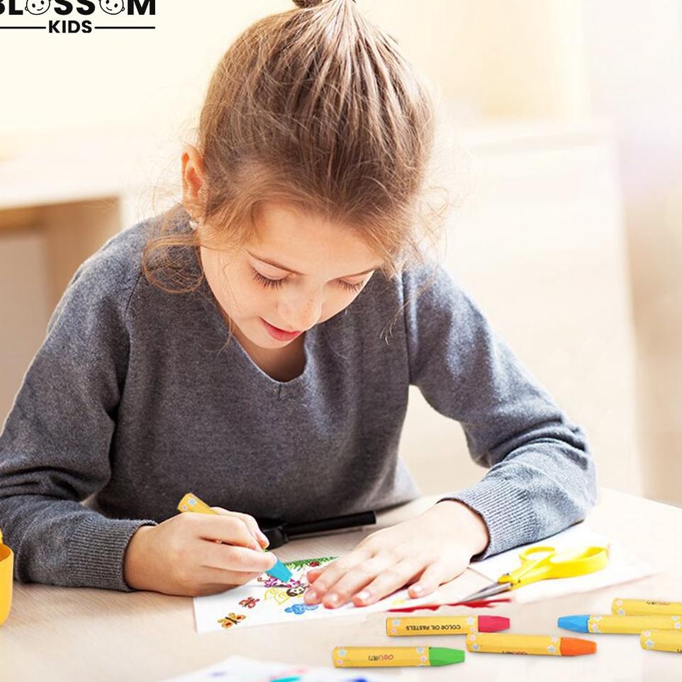 

SIAP KIRIM Crayon Anak Set 24Pcs Krayon Oil Pastel Mewarnai Anak - Blossom Kids ☃ 852