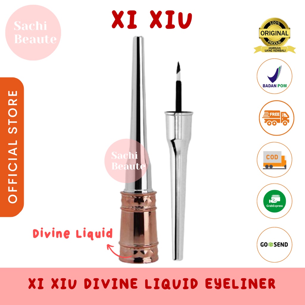 Xixiu Xi XiU DIVINE LIQUID EYELINER  WATERPROOF Hasil Akhir Matte Look