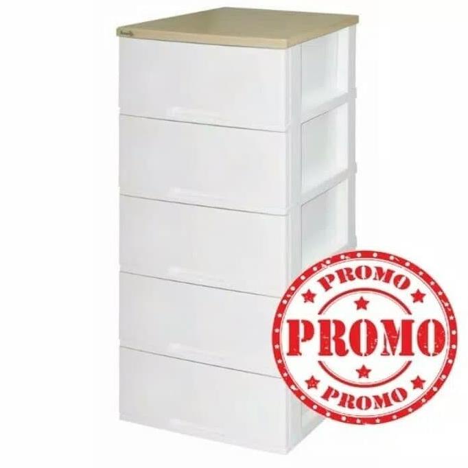 

Lemari Plastik / Kabinet 5 Susun Polos Rovega Magnum CMG 530 stock ready