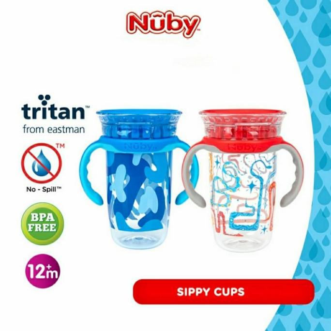 Nuby Tritan Smart Cup Sippy Cup Gelas Minum Bayi Baby Training Cup