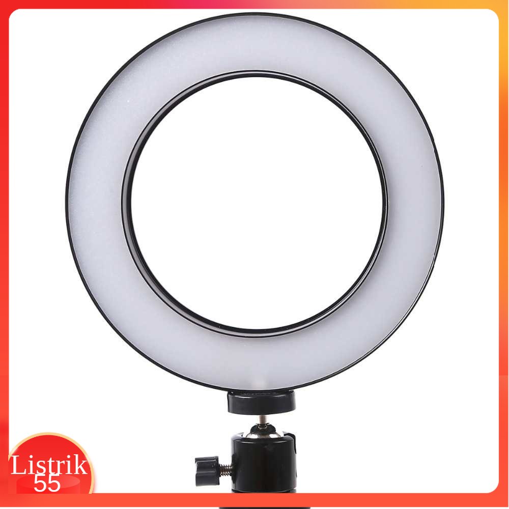 TaffSTUDIO Lampu Halo Ring Light LED Kamera 8W 6 Inch with Tripod - RL-19