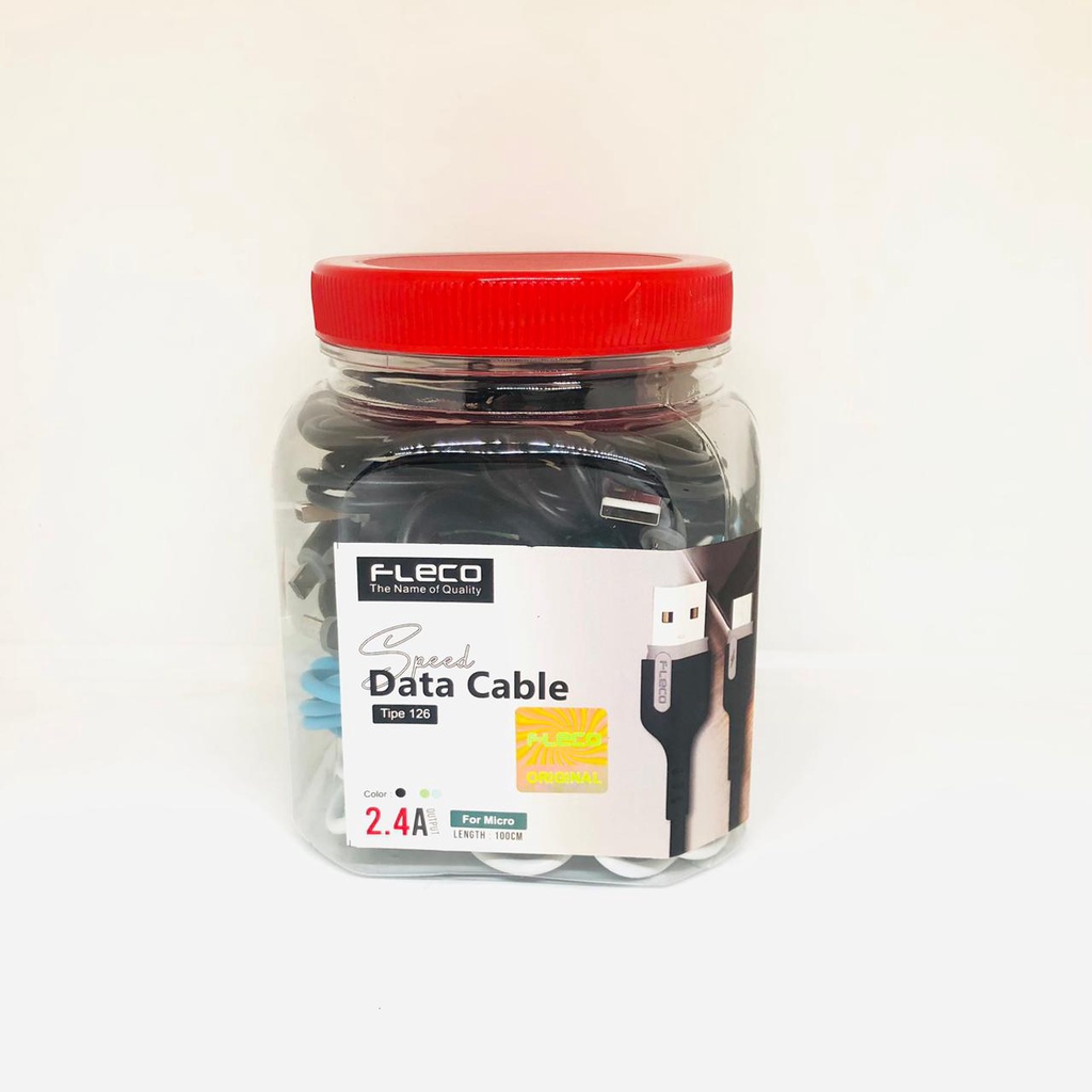 1TOPLES KABEL DATA FLECO T126/T127 MICRO-USB TYPE-C DAN KABEL DATA FLECO T16 TYPE-C 15PCS