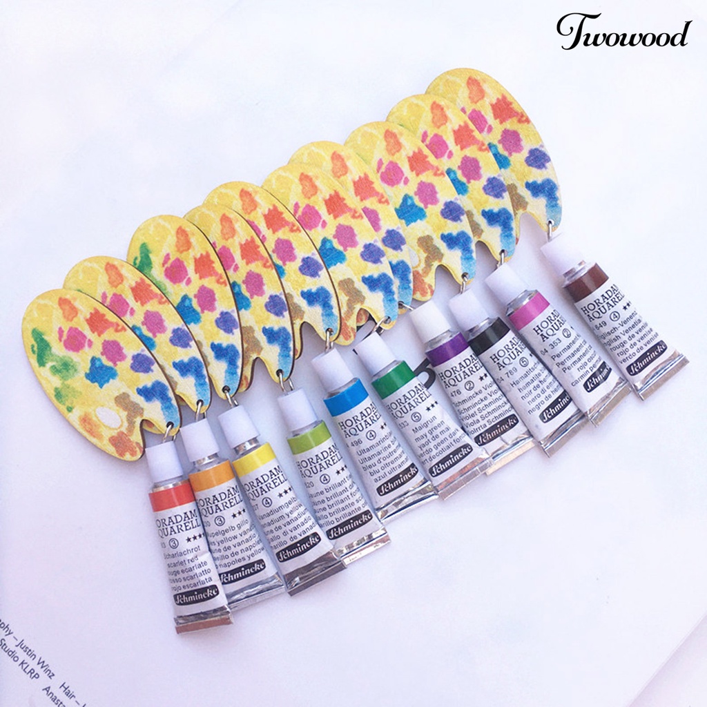 1 Pasang Anting Gantung Bentuk Geometris Artistik Bahan Stainless Warna-Warni Untuk Wanita