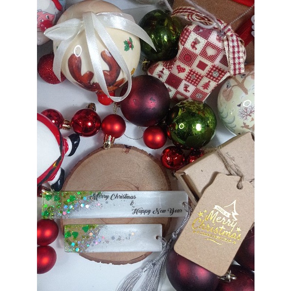 

Luminarie Bookmark Christmas Edition-Pembatas Buku Resin-Souvenir Wedding-Hampers Natal-Gift Ultah-Hadiah Christmas-Goodie Bag