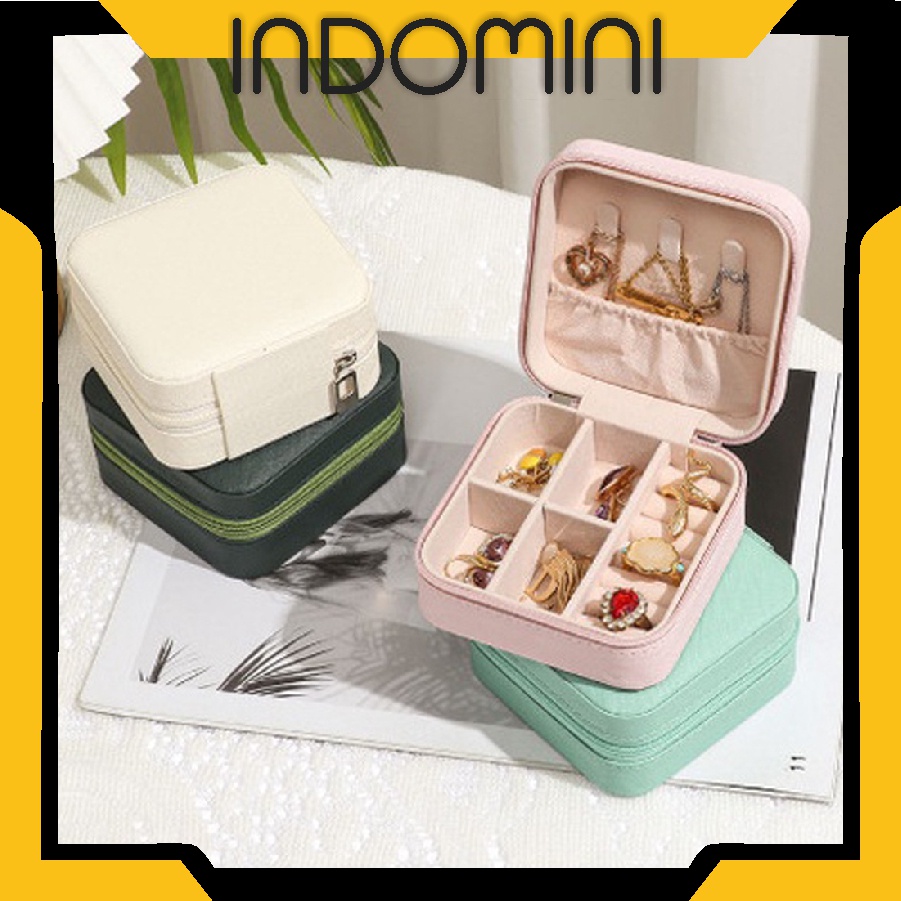 INDOMINI Kotak Tempat Penyimpanan Perhiasan Anting Cincin Kalung Jewelry Box Case R790