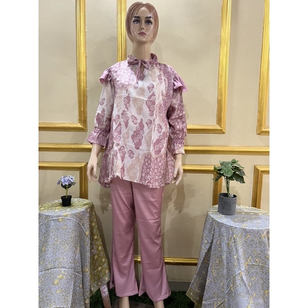 setelan blouse