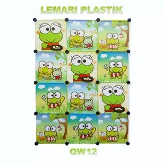 Home_colection BISA COD Lemari Pakaian Plastik 12 Pintu JUMBO AWET Portable Serbaguna Motif Kartun Anak-Anak [Lemari Plastik 12 Pintu TERMURAH