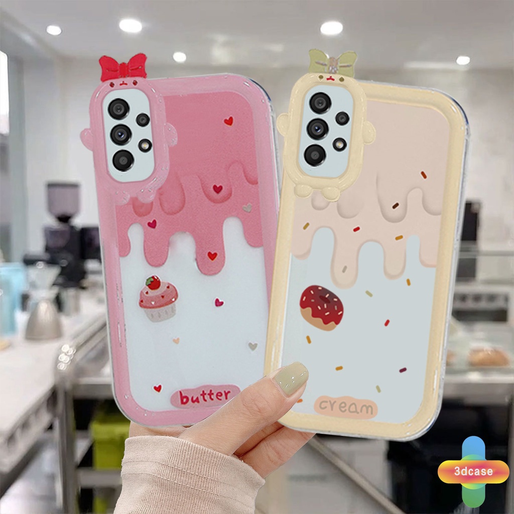 Case Samsung A13 A23 A32 A52 A12 A03 A51 A22 M22 M32 A04S M23 F23 A03S A50 A02S A20 A50S A30S A52S A30 M12 A125 A13 Life F12 M10S M40S A515F M02S A025 F02S Monster Butter Cream Camera Lens Protection Cover