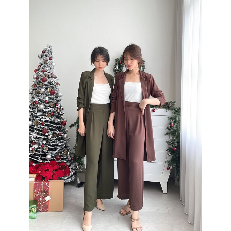 Kadaka B-0154 Kulot Wanita Flowy Detail Ban Pinggang