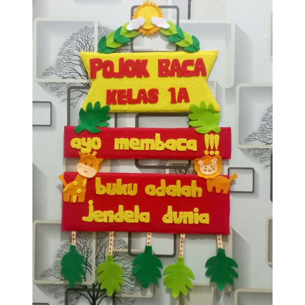 Hiasan Dinding Flanel Pojok Baca