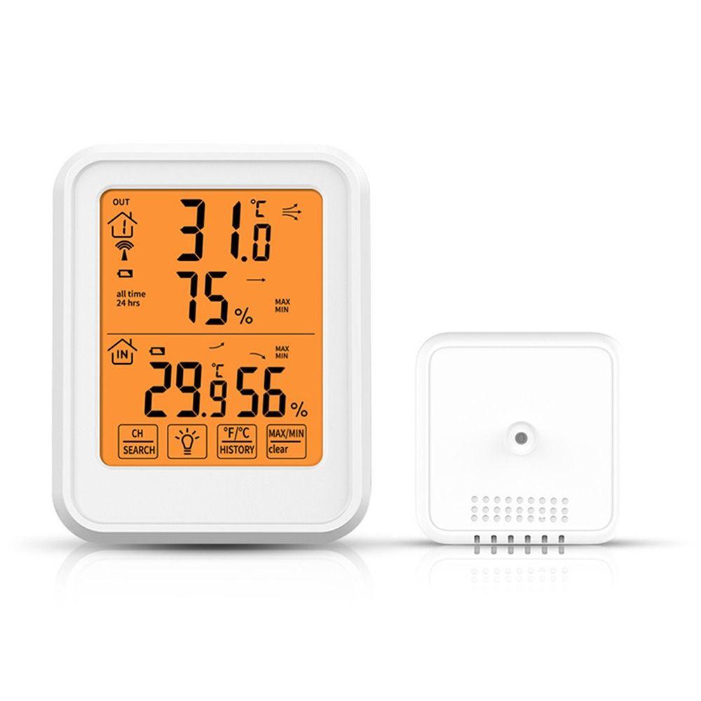 POPULAR Populer Pengukur Suhu Kelembaban Digital Wireless Weather Station Backlight Thermometer