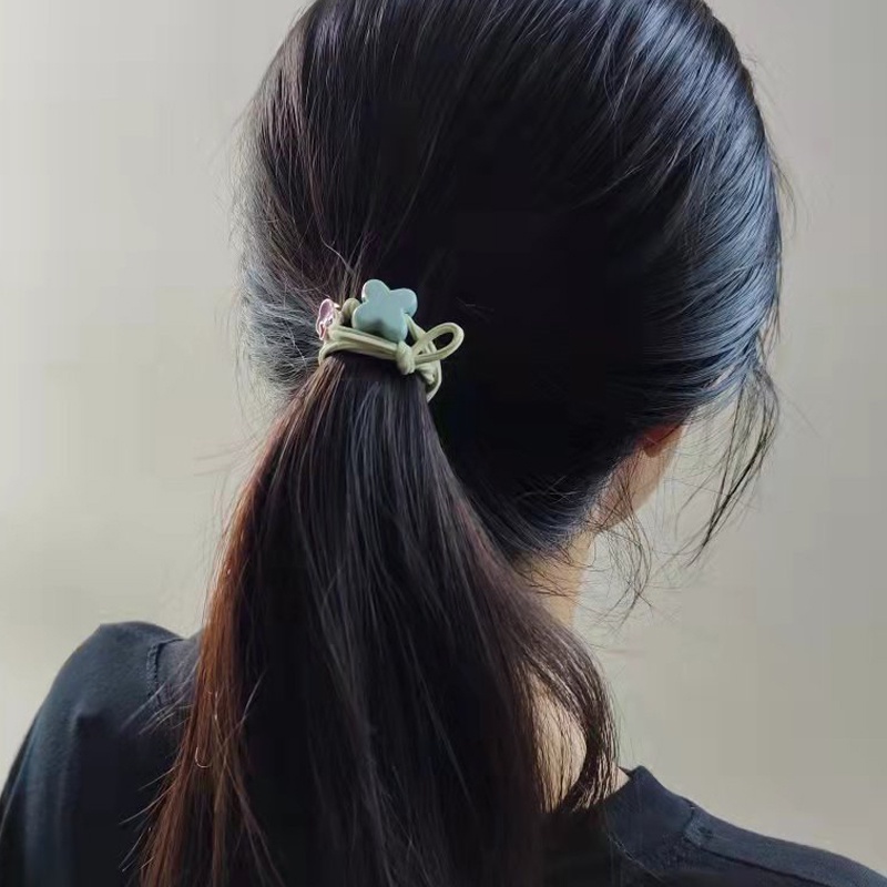 Ikat Karet Rambut Korea Wanita Motif Bintang Acrylic Lucu Aksesoris Fashion