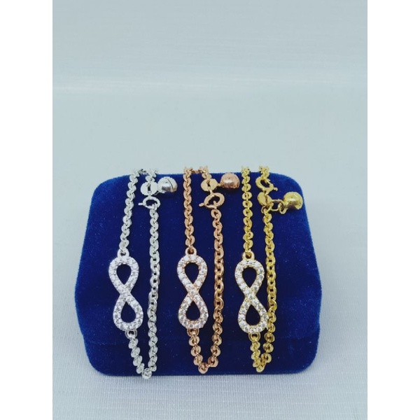 GELANG PERAK ASLI 925 LAPIS EMAS/GELANG NORI KOYE INVINITY/GELANG ASLI SILVER/GELANG FASHION WANITA