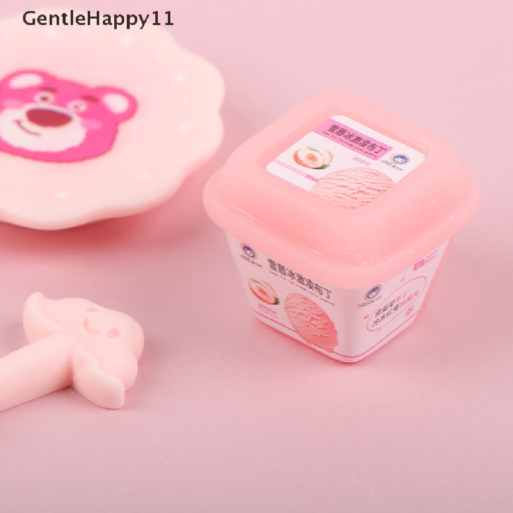 Gentlehappy Mainan Miniatur Nampan Es Krim Skala 1: 12 Untuk Aksesoris Dapur Rumah Boneka