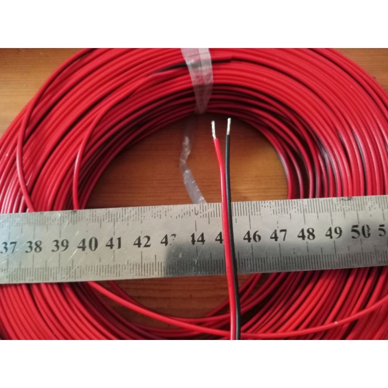 KABEL SERABUT MERAH HITAM 22 AWG 17X2 TEMBAGA SILVER SNI PER METER