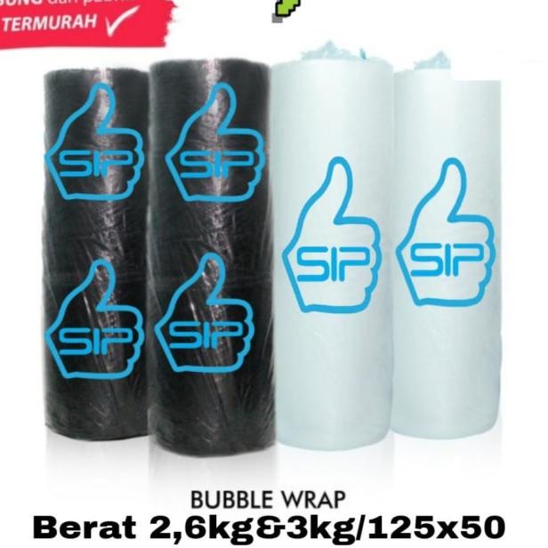 

Bubble Wrap Merek SIP roll 125 cm x 50 Meter - Bening, 2 koma 4kg