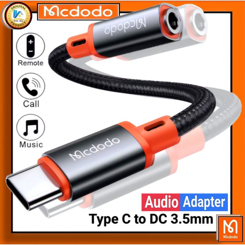 Mcdodo Audio Adapter type C to Aux Jack 3.5mm Splitter converter