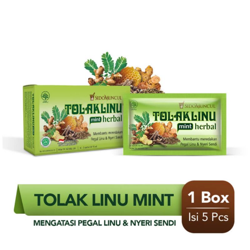 Tolak Linu Mint Cair 1 Dus 5 SACHETS @ 15ml