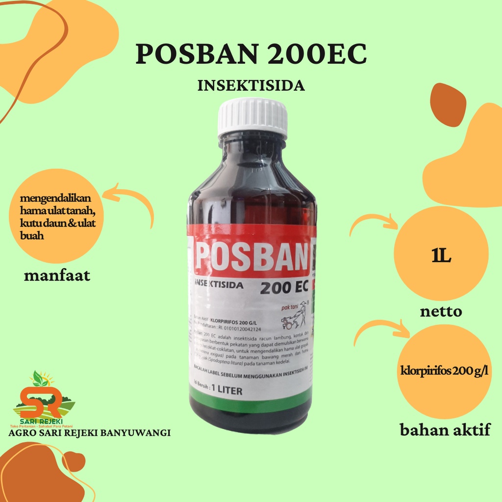 POSBAN 200EC 1L INSEKTISIDA SEPERTI DURSBAN